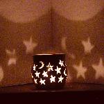 Moon and Strars Candle Cup (night)